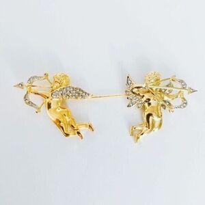 RARE Butler Cupid Crystal Brooch​​